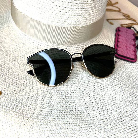 Dior Gold & Gunmetal Gray Sunglasses, “Symmetrics”, NIB! - Picture 3 of 8